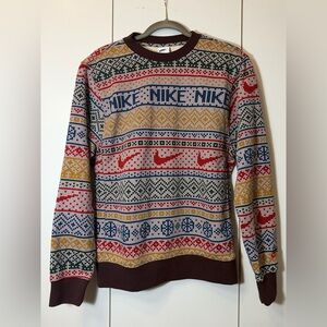 Nike Festive Multicolor Crewneck Sweater never worn!